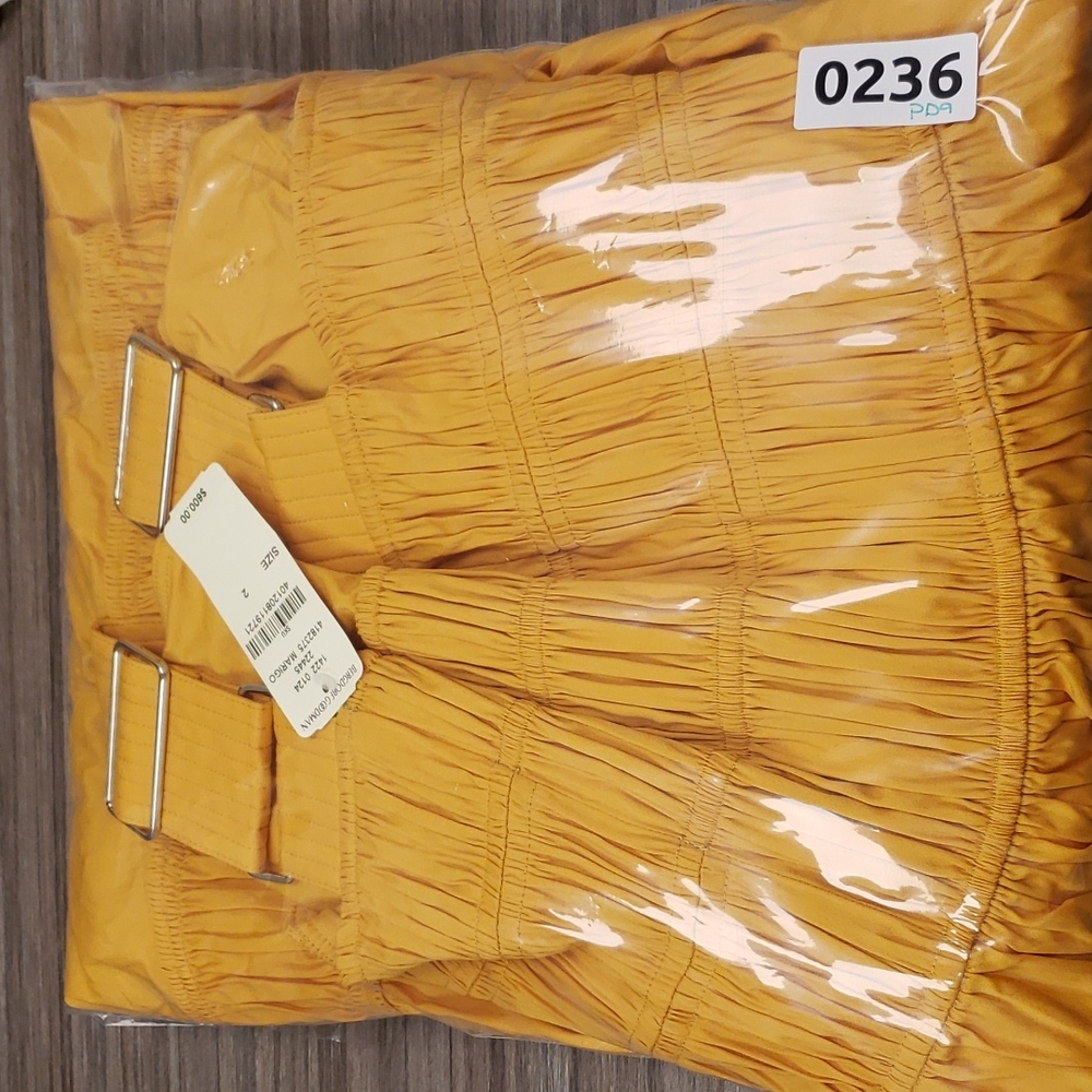 (Flaw) Lee Mathews Elsie Apron Dress in Marigold - Picture 10 of 10